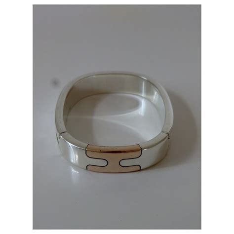 bracelet jonc argent hermes|bracelet hermes femme.